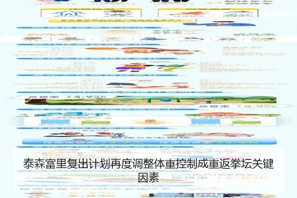 泰森富里复出计划再度调整体重控制成重返拳坛关键因素
